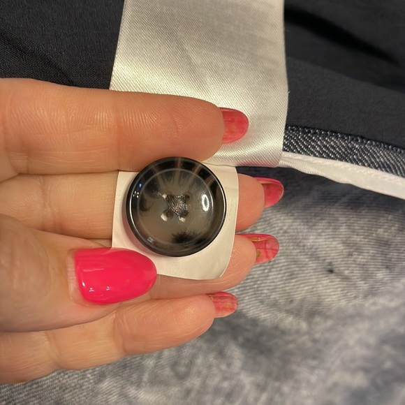 Banana Republic prima cotton women’s Heather navy blue 1 button closure blazer 0 - Picture 8 of 14